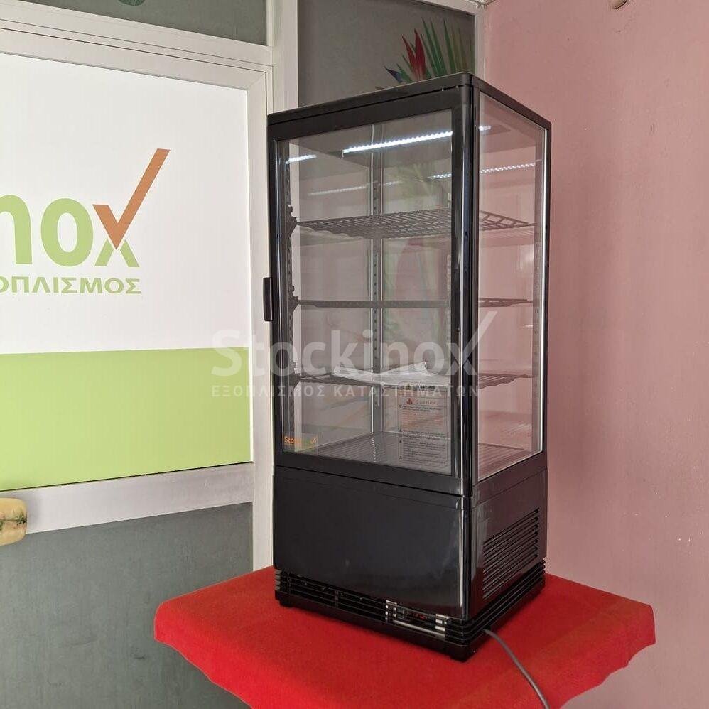 RT 78L Black 998 X 998 (1) ΒΙΤΡΙΝΑ ΨΥΧΟΜΕΝΗ ΕΠΙΤΡΑΠΕΖΙΑ, 4 ΟΨΕΙΣ / ΠΑΝΟΡΑΜΙΚΗ 43*38*95 cm - Image 1
